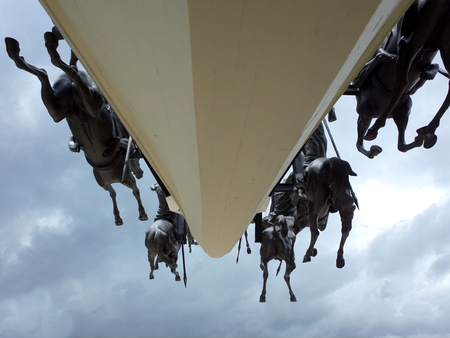 The Pantano de Vargas monument remembers the decisive victory over the Spanish which secured Colombian Independence with the help of the British Legionの写真素材