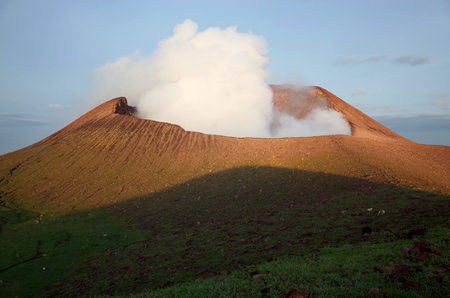 Volcan Telica near Leon in Nicaragua, an active volcanoの写真素材
