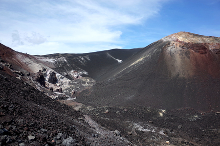 Cerro Negro Volcano near Leon in Nicaragua, a popular place for tourists to do volcano boardingの写真素材