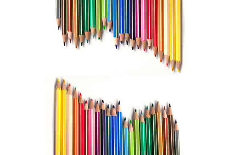 Crayons waveの写真素材