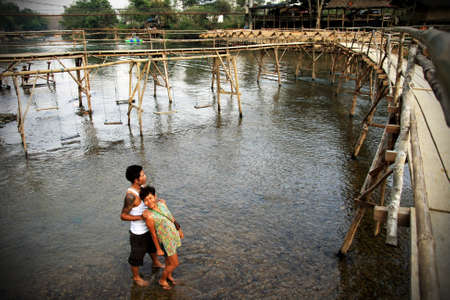 good place on Song riverのeditorial素材