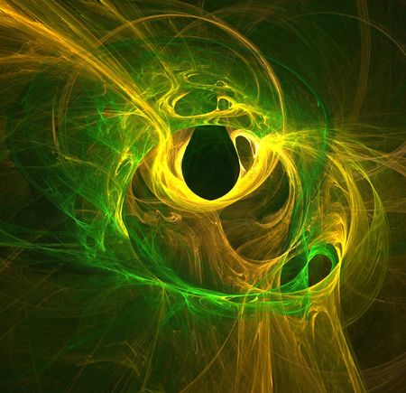 yellow green flameの写真素材