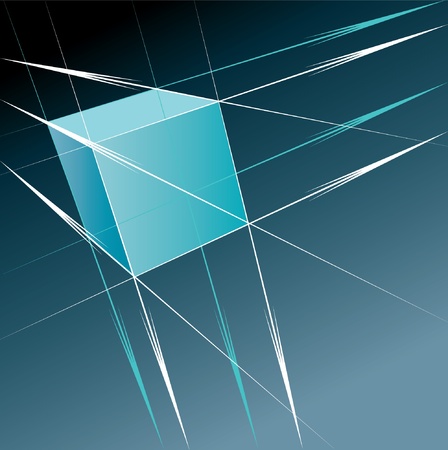 Cube with perspectiveのイラスト素材