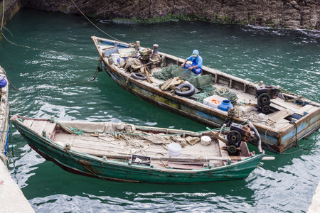 Boats on an islandの写真素材