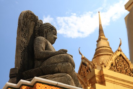 Buddha and Stupa in Grand Palaceの写真素材
