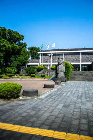 flag in front a museumのeditorial素材