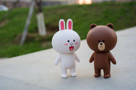 line Bear and Rabbitのeditorial素材