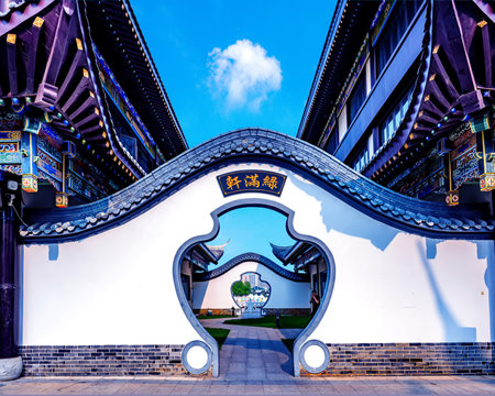 Hainan Haihua Island Commercial Street, Chinaのeditorial素材