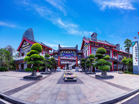 Hainan Haihua Island Outlets Food Style Street, Chinaのeditorial素材