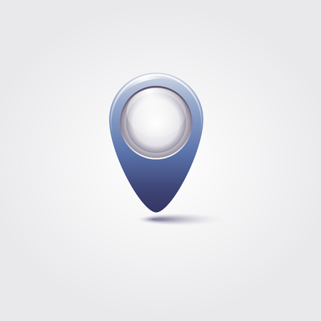 grey map marker isolared on white background. vector illustrationのイラスト素材