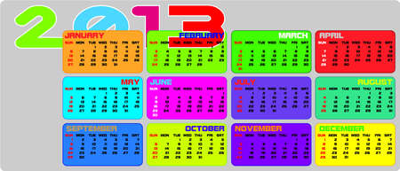 2013 calendarのイラスト素材