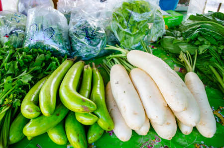 Different fresh vegetables in the marketの写真素材