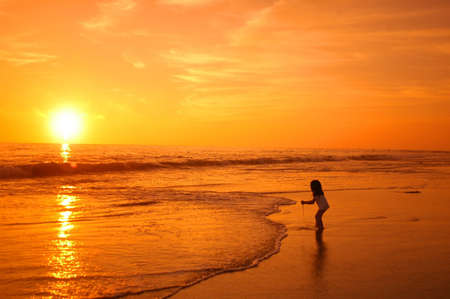 chasing wavesの写真素材