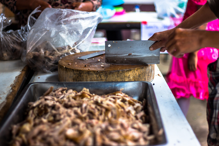 People chopped ducksの写真素材