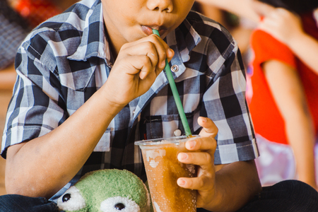 Boy and Smoothies.の写真素材