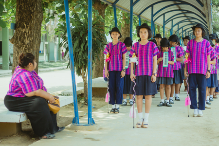 KANCHANABURI THAILAND - FEBRUARY 20 : Unidentified teacher and students
practice the marching band on february 20,2018 at Wat Krang Thong School in Kanchanabuのeditorial素材