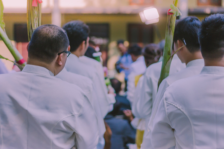Thai wedding tradition, Procession of the groom's parents.の写真素材