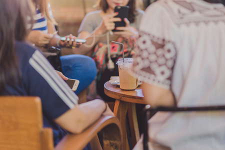 Young businesswoman have a great time in the coffee shop.の写真素材