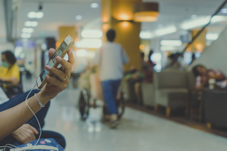 Many patient wait for doctors and nurses in the hospital.