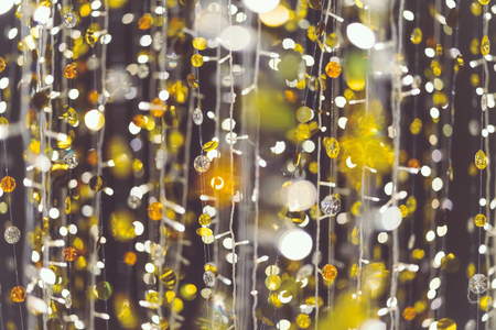 Bokeh background with 
gem and Christmas Lights  By Len 85 mm. decorate for celebrate a Merry Christmas and a happy new year.の写真素材