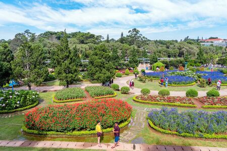 DALAT-VIETNAM-APRIL 27, 2019: Beautiful scenery of famous flower park on april 27,2019 in DALAT, Vietnam.のeditorial素材