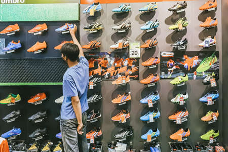 KANCHANABURI THAILAND-APRIL 28,2020: Panoramic view of transactions with the bank during the spread of the Corona virus(Covid-19) at Siam Commercial Bank on April 28,2020 in Kanchanaburi,Thailand.のeditorial素材