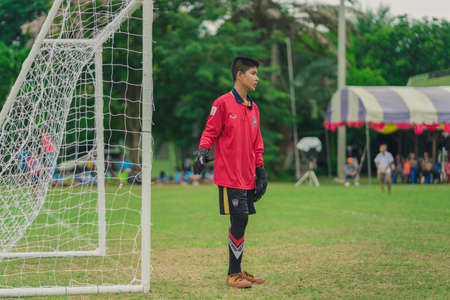 KANCHANABURI THAILAND - AUGUST 2 : The award ceremony of the school's athletic competition medal. on August 2,2018 at WatNongsua School in Kanchanaburi, Thailandのeditorial素材