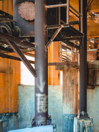 The old paper mill used to produce paper and banknotes during World War II, transformed into a new public attraction in Kanchanaburi, Thailand. (Cultural Economics with Tourism). Historical buildings.のeditorial素材