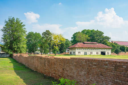The old paper mill used to produce paper and banknotes during World War II, transformed into a new public attraction in Kanchanaburi, Thailand. (Cultural Economics with Tourism). Historical buildings.の写真素材
