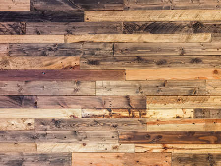 Old brown vintage wooden planks wall vintage texture abstract for background for design and decoration. Wood material backdrop for Vintage wallpaper. Reclaimed wood background.の写真素材