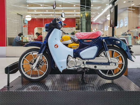 KANCHANABURI,THAILAND-OCTOBER 31, 2020 : Honda Super Cub C 125 Motorcycle classic 125cc. collection...