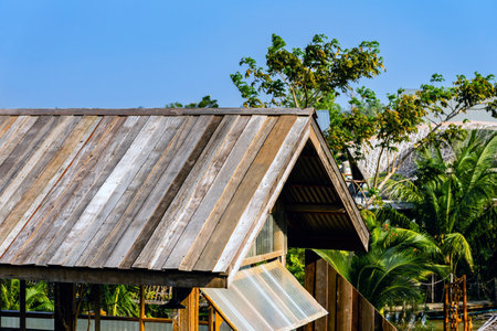 Old wooden roof tiles background. Wood background. Vintage.  Wood roofing pattern detail. Old brown wooden shingle roof
View of the wooden dies. Wall element. Brown wood texture. Abstract background.の写真素材