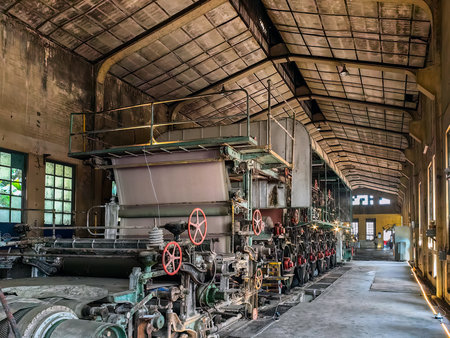 KANCHANABURI, THAILAND - FEBRUARY 2,2024 : Interior view of antique material, equipment, tools, and...