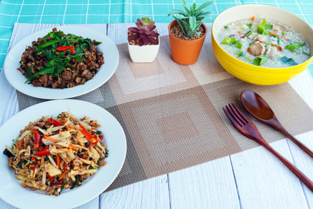 The empty space in the center is for illustrations with Set of dishes for healthy food on white background. Vegetables, fruit, seeds, cereals, beans, spices, superfoods, herbs, Condiment for vegan.の写真素材