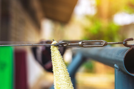 Stainless steel turnbuckles for applying tension in steel wires for clothesline. Stainless steel...