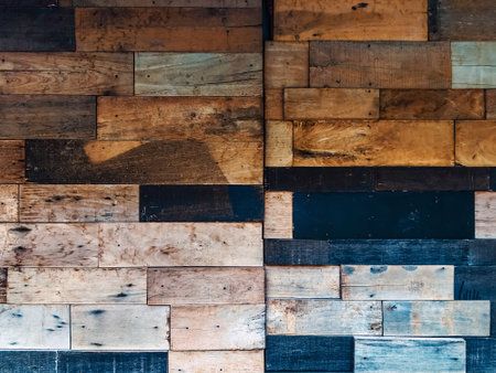 Old wood material background for vintage wallpaper. Vintage pastel color wood backdrop. Abstract background with wooden textures. Pattern of wooden texture background. Beautiful nature wall backdrop.の写真素材