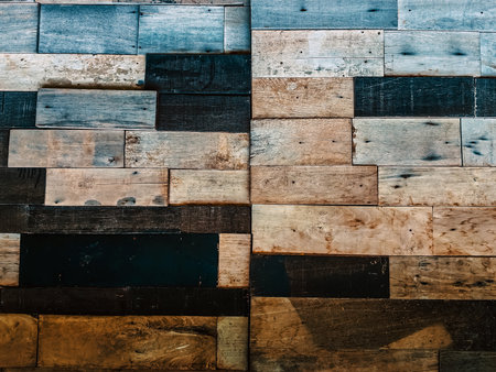 Old wood material background for vintage wallpaper. Vintage pastel color wood backdrop. Abstract background with wooden textures. Pattern of wooden texture background. Beautiful nature wall backdrop.の写真素材