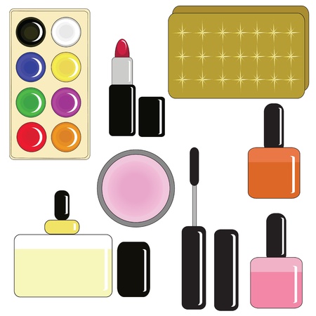 Set for make-up のイラスト素材