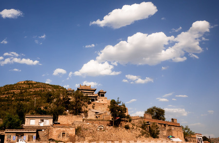 Old buildings on a hillのeditorial素材