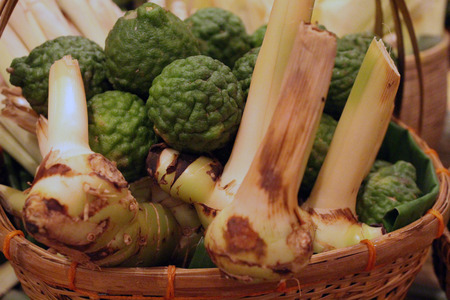 Traditional Thai food cuisine Herb ingredient of Tom Yum spicy soupの写真素材