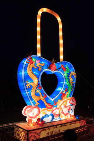 Xiamen, China - Feb 4, 2014: Exhibit Of Lanterns Festival in Xiamen Garden Expo, Chinaのeditorial素材
