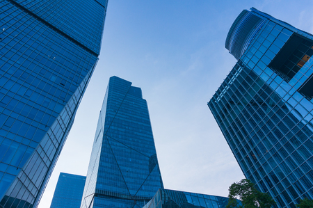 Skyscraper in Xiamen International Financial Centerの写真素材