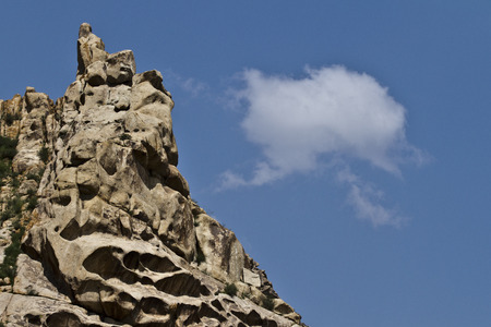 Rocks on a cliffの写真素材