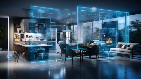 Smart home concept. Remote control and home managementの素材