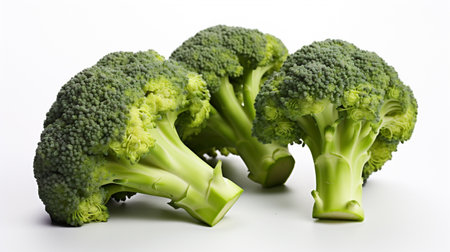Broccoli isolated on white background. Healthy eating and dieting concept.の素材
