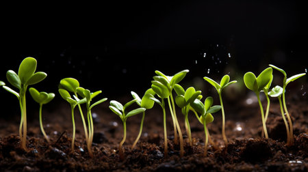 Green seedling illustrating concept of new life and eco-friendly productの素材