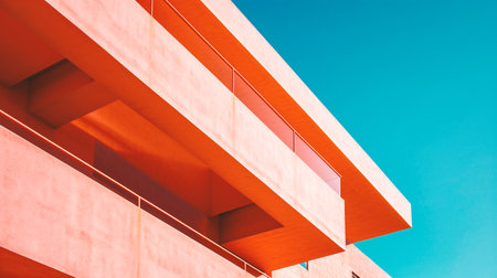 Abstract fragment of contemporary architecture, fragment of the facade of a modern buildingの素材