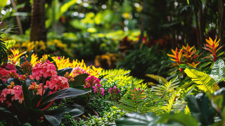Beautiful flowers in the botanical gardenの素材