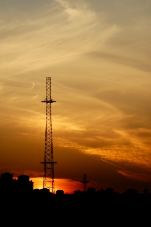 power transmission towerの写真素材