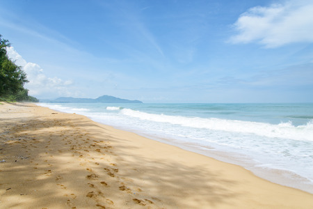 view of Mai Khao beach in Phuket, Thailandの写真素材